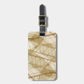 Sheer Cream Beige Lace Blätter Gepäckanhänger (Vorderseite vertikal)