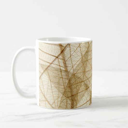 Sheer Cream Beige Lace Blätter Kaffeetasse (Links)