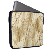 Sheer Cream Beige Lace Blätter Laptopschutzhülle (Vorne Rechts)