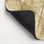 Sheer Cream Beige Lace Blätter Mousepad (Ecke)