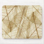 Sheer Cream Beige Lace Blätter Mousepad (Vorne)
