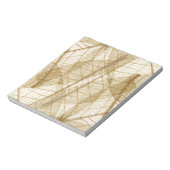 Sheer Cream Beige Lace Blätter Notizblock (Rotiert)