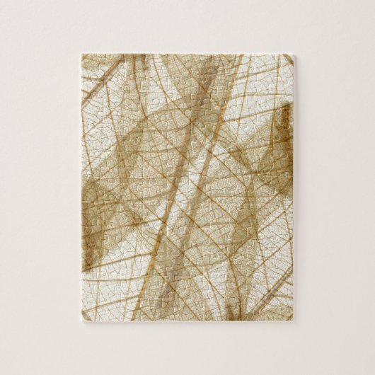 Sheer Cream Beige Lace Blätter Puzzle (Vertikal)