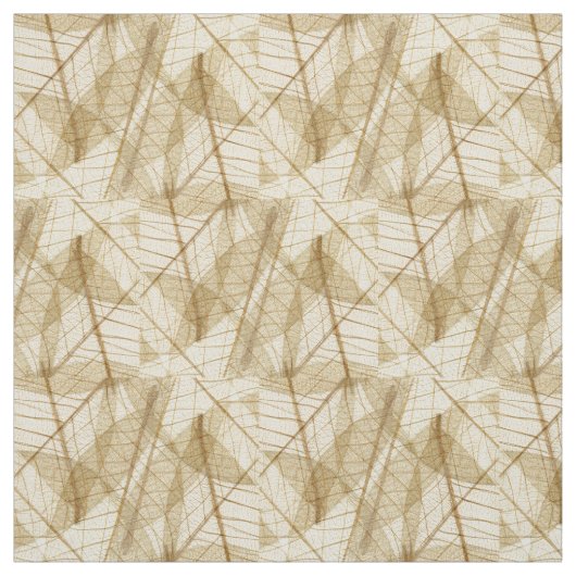 Sheer Cream Beige Lace Blätter Stoff (Muster)