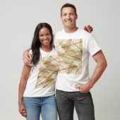 Sheer Cream Beige Lace Blätter T-Shirt (Unisex)