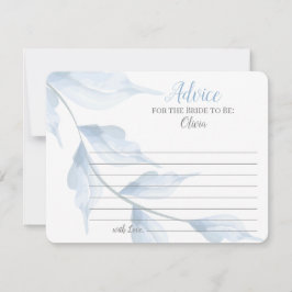 Sheer Dusty Blue Advice für die Braut zu sein Hinweiskarte