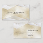 Sheer Elegant Gold Faces on Light Gold White Visitenkarte (Vorne/Hinten)