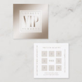 Sheer Elegant Luxuriöse Champagne Shine VIP Treuekarte (Vorne/Hinten)