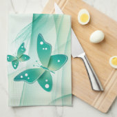 Sheer Green Butterfly Veil American MoJo Kit Küchentuch (Viertel Falte)