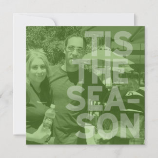 Sheer Green Family Foto Weihnachtskarte Feiertagskarte