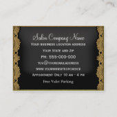 Sheer Hazelhurst Doppelschere Haare Stylist Visitenkarte (Rückseite)