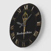 Sheer Hazlehurst Antiqued Scissors Timepiece Große Wanduhr (Winkel)