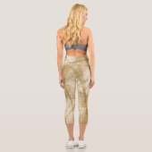 Sheer Lace Blätter Capri Leggings (Rückseite)