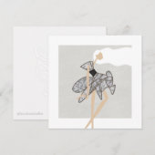 Sheer Motion Muse Glam Fashion Art Card Einladung (Vorne/Hinten)