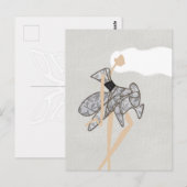 Sheer Motion Muse Glam Fashion Art Postkarte (Vorne/Hinten)