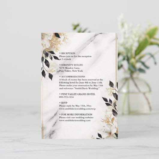 Sheer Natural Work gestackt Stone Marble Wedge Begleitkarte (Stehend Vorderseite)