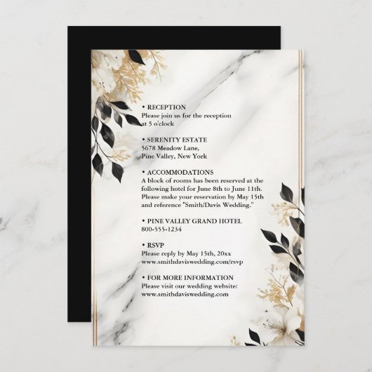 Sheer Natural Work gestackt Stone Marble Wedge Begleitkarte (Vorne/Hinten)