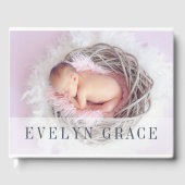 Sheer Overlay | Foto Christening oder Taufen Gästebuch (Vorderseite)