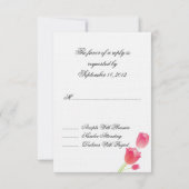 Sheer Pink Tulips RSVP Karte (Rückseite)
