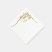 Sheer Poinsettia Lace Monogramat Serviette (Ecke)