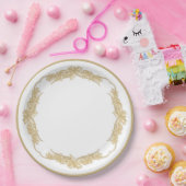 Sheer Poinsettia Lace White Paper Teller (Party)