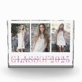 Sheer Strier Custom Class Year Abschluss Keepake Fotoblock (Vorderseite)