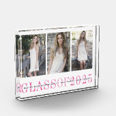 Sheer Strier Custom Class Year Abschluss Keepake Fotoblock (Links)