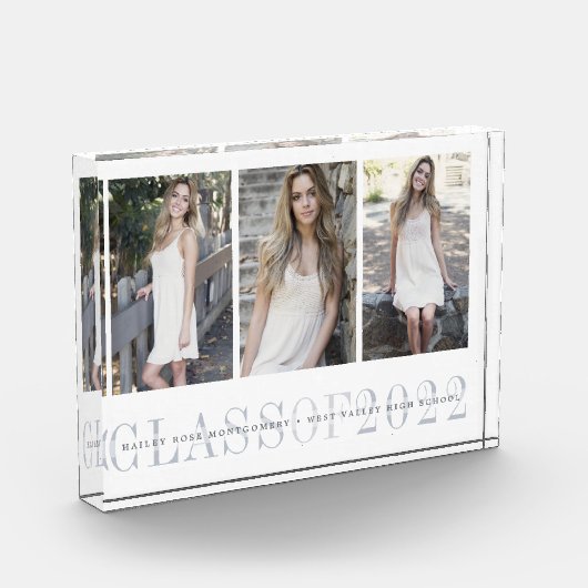 Sheer Stripe 2022 Abschluss Keepake Fotoblock (Links)