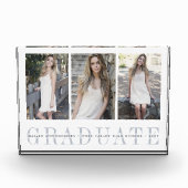 Sheer Stripe Drei-Foto-Abschluss Keepake Fotoblock (Vorderseite)