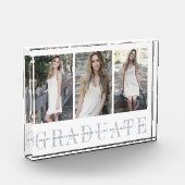 Sheer Stripe Drei-Foto-Abschluss Keepake Fotoblock (Links)