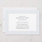 Sheer Stripe | Einladung der Foto Graduation Party (Rückseite)