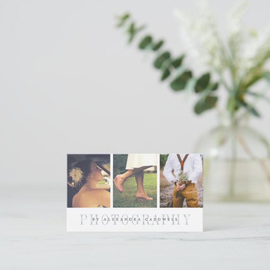 Sheer Stripe | Multi-Foto-Fotograf Visitenkarte (Stehend Vorderseite)