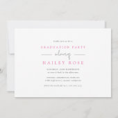 Sheer Stripe | Multi-Foto Graduation Party Einladung (Rückseite)