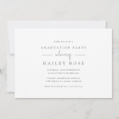 Sheer Stripe | Multi-Foto Graduation Party Einladung (Rückseite)
