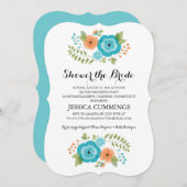 Sheer Summer Blume | BRAUTPARTY Einladung (Vorne/Hinten)