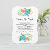 Sheer Summer Blume | BRAUTPARTY Einladung (Stehend Vorderseite)