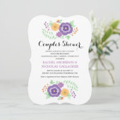 Sheer Summer Blume | Dusche für Paare Einladung (Stehend Vorderseite)