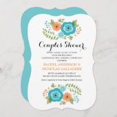 Sheer Summer Blume | Dusche für Paare Einladung (Vorne/Hinten)