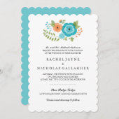 Sheer Summer Blume | Hochzeit Einladung (Vorne/Hinten)