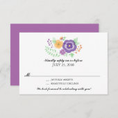 Sheer Summer Blume | HochzeitsrSVP RSVP Karte (Vorne/Hinten)