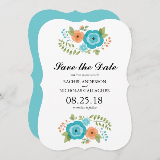 Sheer Summer Blume | SAVE THE DATE (Vorne/Hinten)