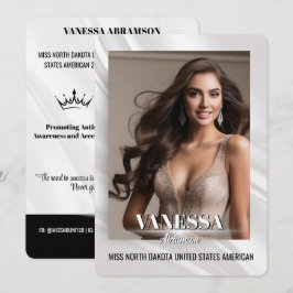 Sheer Sunburst Pageant Autogrammkarte Feiertagskarte