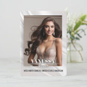 Sheer Sunburst Pageant Autogrammkarte Feiertagskarte (Stehend Vorderseite)