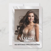 Sheer Sunburst Pageant Autogrammkarte Feiertagskarte (Vorderseite)