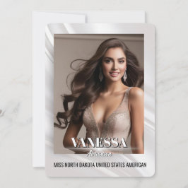 Sheer Sunburst Pageant Autograph Card Feiertagskarte