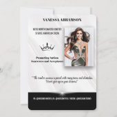 Sheer Sunburst Pageant Autograph Card Feiertagskarte (Rückseite)