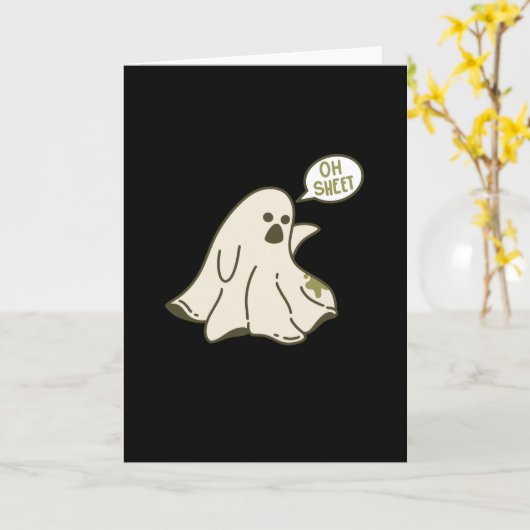 Sheet Ghost Karte (Gelbe Blume)