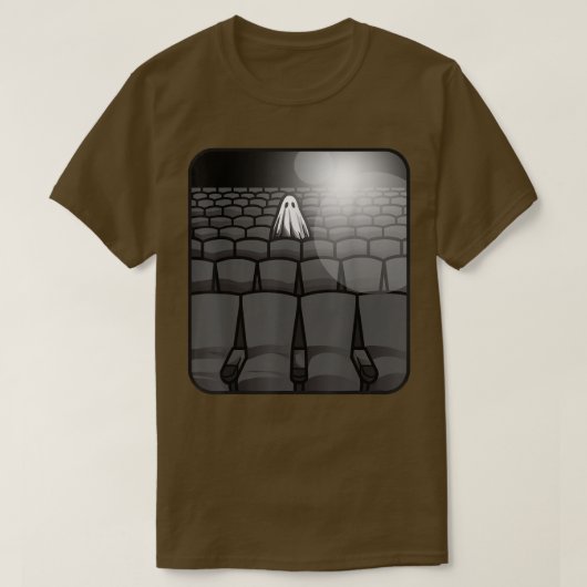 Sheet Ghost Spuk Movie Theater Sad Spooky Theater T-Shirt (Design vorne)