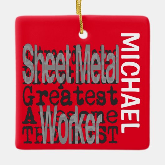 Sheet Metal Worker Extraordinaire CUSTOM Keramikornament (Vorderseite)