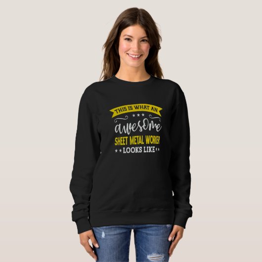 Sheet Metal Worker Job Title Employee Sheet Metal  Sweatshirt (Vorne ganz)